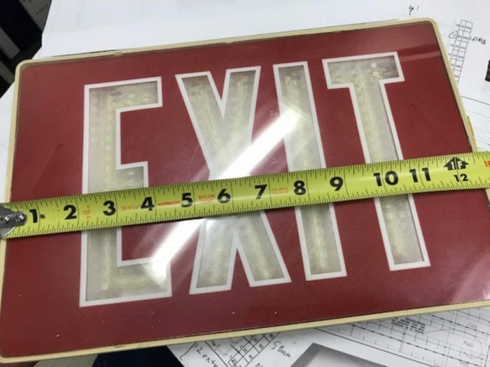Hazardous waste disposal Exit Sign Disposal